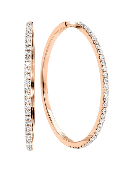 14k Rose Gold 40.0mm Pave , 1.188Tcw  18k Rose Gold 40.0mm Pave , 1.188Tcw 