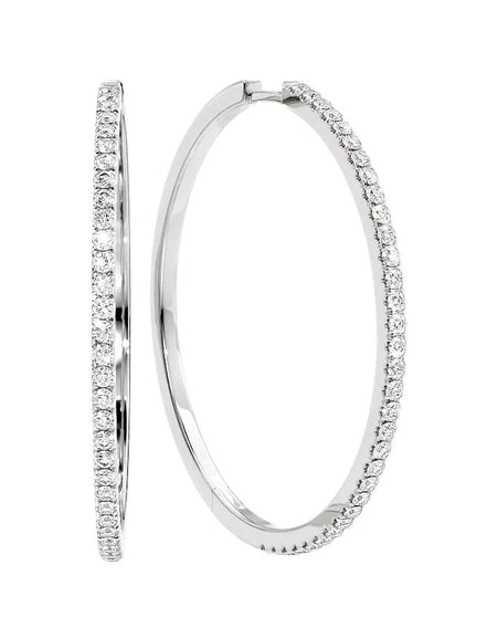 14k White Gold 40.0mm Pave , 1.188Tcw  18k White Gold 40.0mm Pave , 1.188Tcw 
