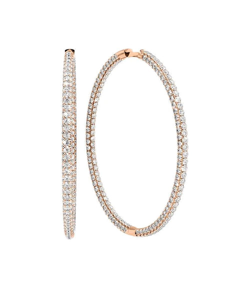 14k Rose Gold 40.0mm 3D Pave , 4.118Tcw  18k Rose Gold 40.0mm 3D Pave , 4.118Tcw 