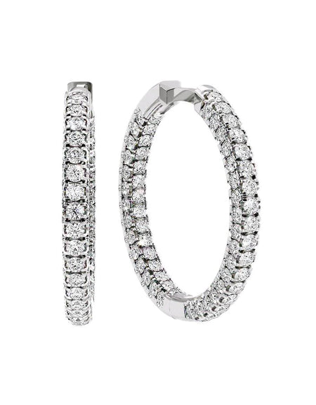 14k White Gold 20.0mm 3D Pave , 1.666Tcw  18k White Gold 20.0mm 3D Pave , 1.666Tcw 