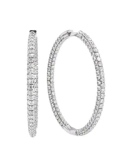 14k White Gold 30.0mm 3D Pave , 2.882Tcw  18k White Gold 30.0mm 3D Pave , 2.882Tcw 