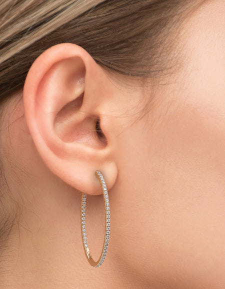 14k Rose Gold 40.0mm Oval Inside Out , 1.5Tcw  18k Rose Gold 40.0mm Oval Inside Out , 1.5Tcw 