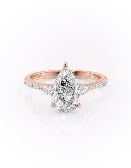 The Pave Pears Liv 2ct RG PS