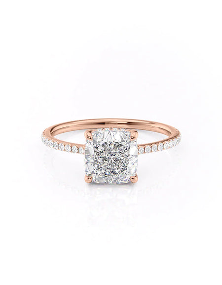 Cushion Rose Gold 14K The Pave Maia, Cushion Rose Gold 18K The Pave Maia