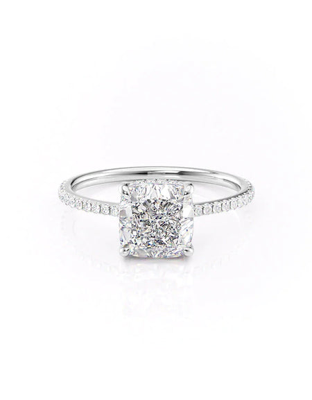 Cushion White Gold 14K The Pave Maia, Cushion White Gold 18K The Pave Maia
