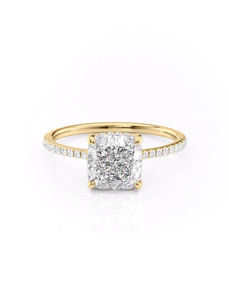 Cushion Yellow Gold 14K The Pave Maia, Cushion Yellow Gold 18K The Pave Maia