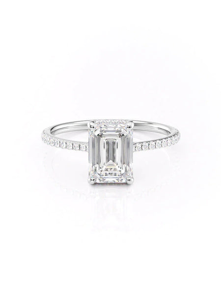 Emerald White Gold 14K The Pave Maia, Emerald White Gold 18K The Pave Maia