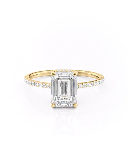 Emerald Yellow Gold 14K The Pave Maia, Emerald Yellow Gold 18K The Pave Maia