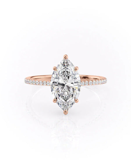 Marquise Rose Gold 14K The Pave Maia, Marquise Rose Gold 18K The Pave Maia
