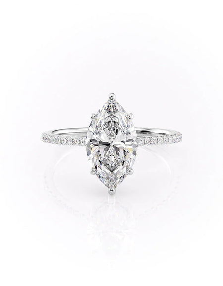 Marquise White Gold 14K The Pave Maia, Marquise White Gold 18K The Pave Maia