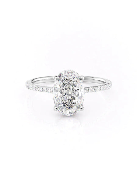 Oval White Gold 14K The Pave Maia, Oval White Gold 18K The Pave Maia