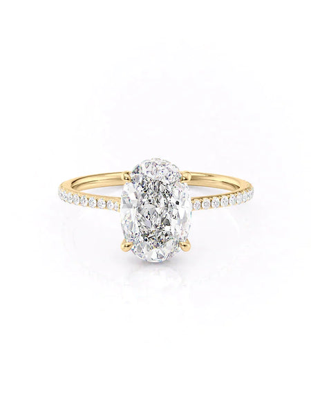 Oval Yellow Gold 14K The Pave Maia, Oval Yellow Gold 18K The Pave Maia