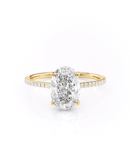 Oval Yellow Gold 14K The Pave Maia, Oval Yellow Gold 18K The Pave Maia