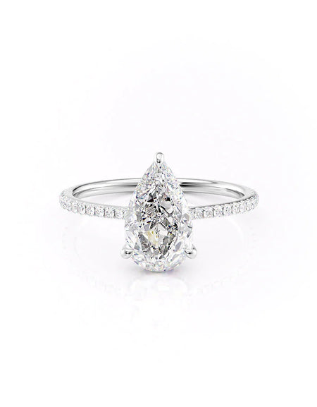 Pear White Gold 14K The Pave Maia, Pear White Gold 18K The Pave Maia
