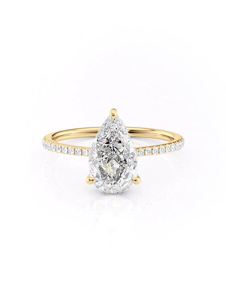 Pear Yellow Gold 14K The Pave Maia, Pear Yellow Gold 18K The Pave Maia