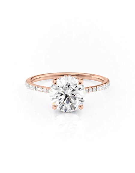 Round Rose Gold 14K The Pave Maia, Round Rose Gold 18K The Pave Maia