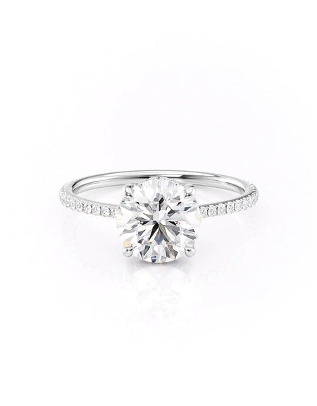 Round White Gold 14K The Pave Maia, Round White Gold 18K The Pave Maia