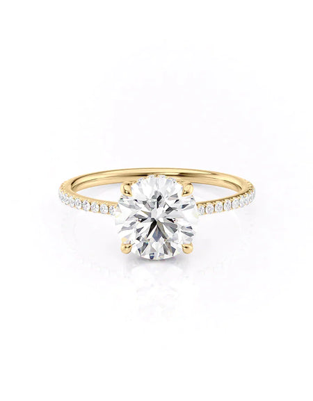 Round Yellow Gold 14K The Pave Maia, Round Yellow Gold 18K The Pave Maia