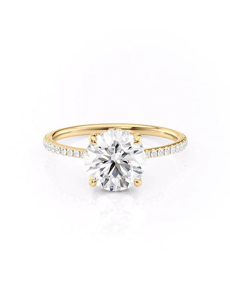 Round Yellow Gold 14K The Pave Maia, Round Yellow Gold 18K The Pave Maia