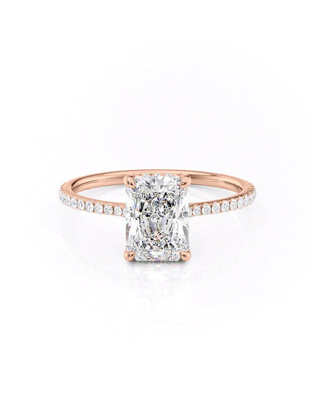 Radiant Rose Gold 14K The Pave Maia, Radiant Rose Gold 18K The Pave Maia