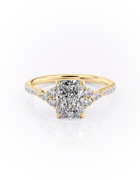 The Pave Scarlett 2ct YG RAD