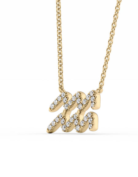 14k Yellow Gold Aquarius Diamond Zodiac Pendant