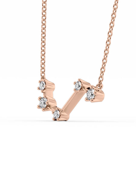 14k Rose Gold Aries Zodiac Constellation Pendant