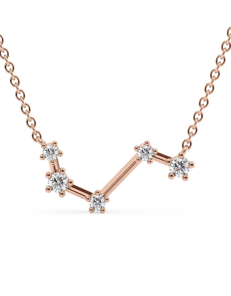 14k Rose Gold Aries Zodiac Constellation Pendant