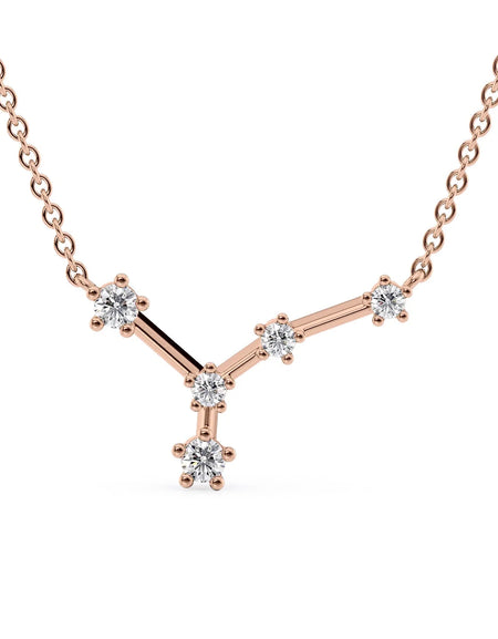 14k Rose Gold Cancer Zodiac Constellation Pendant