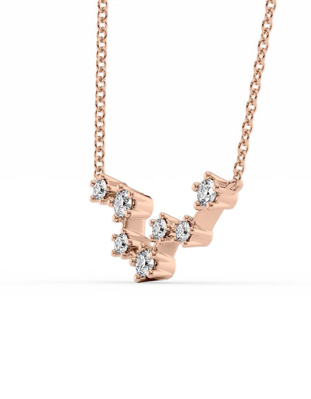 14k Rose Gold Pisces Zodiac Constellation Pendant