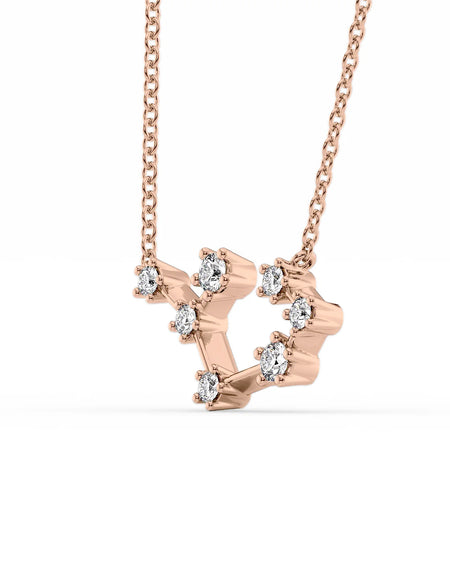 14k Rose Gold Sagittarius Zodiac Constellation Pendant