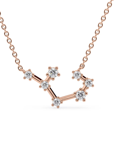 14k Rose Gold Sagittarius Zodiac Constellation Pendant