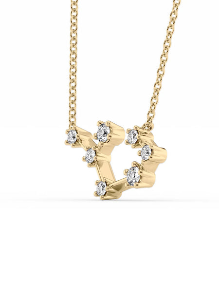 14k Yellow Gold Sagittarius Zodiac Constellation Pendant