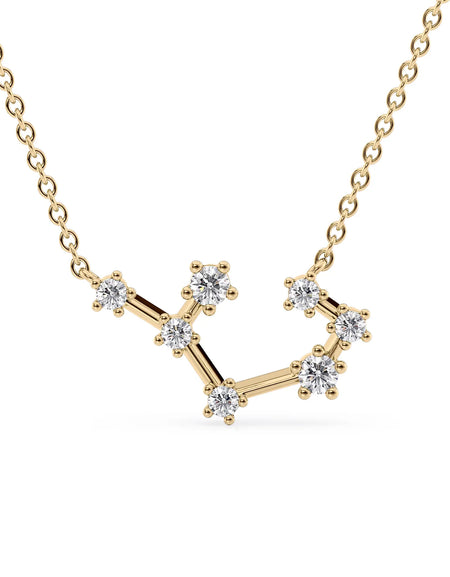 14k Yellow Gold Sagittarius Zodiac Constellation Pendant