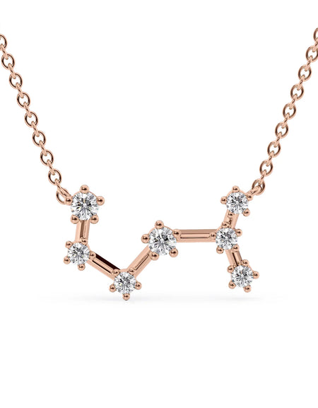14k Rose Gold Scorpio Zodiac Constellation Pendant