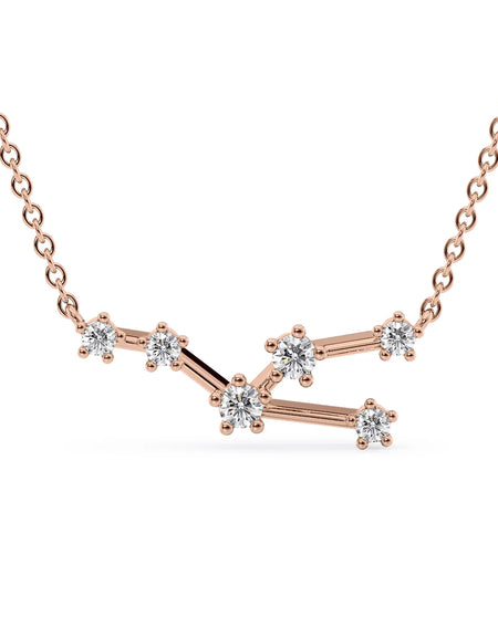 14k Rose Gold Taurus Zodiac Constellation Pendant