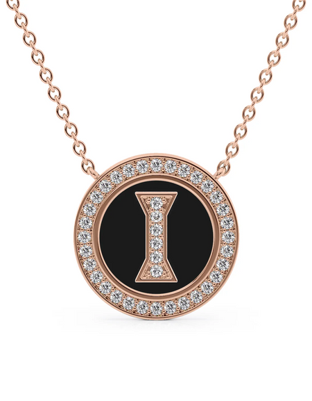 Initial Diamond Disk Pendant