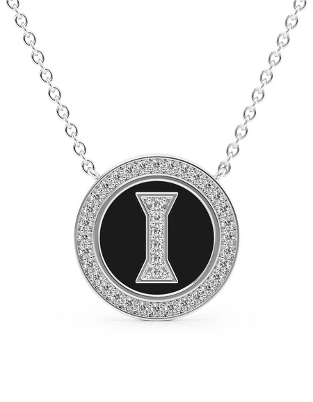 Initial Diamond Disk Pendant