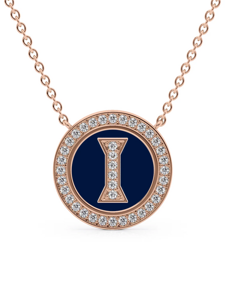 Initial Diamond Disk Pendant