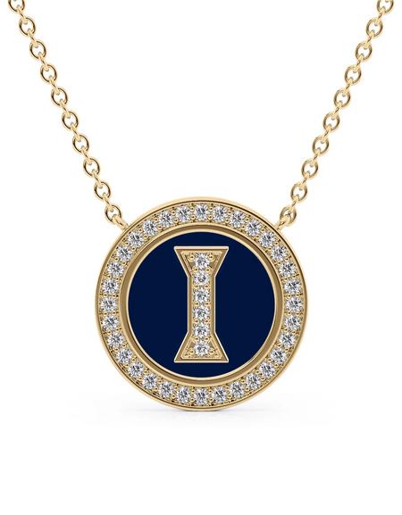 Initial Diamond Disk Pendant