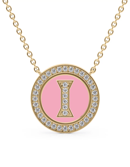 Initial Diamond Disk Pendant
