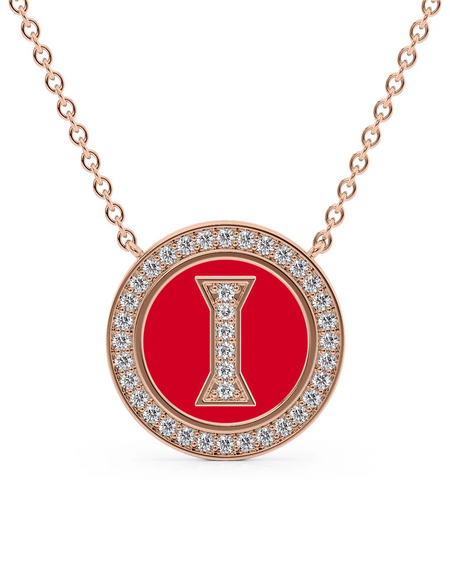 Initial Diamond Disk Pendant