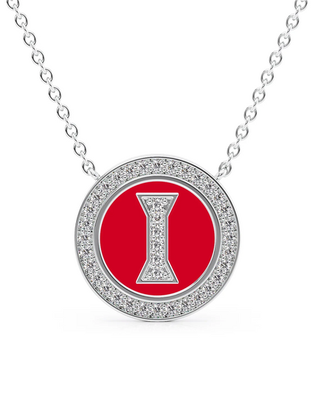 Initial Diamond Disk Pendant