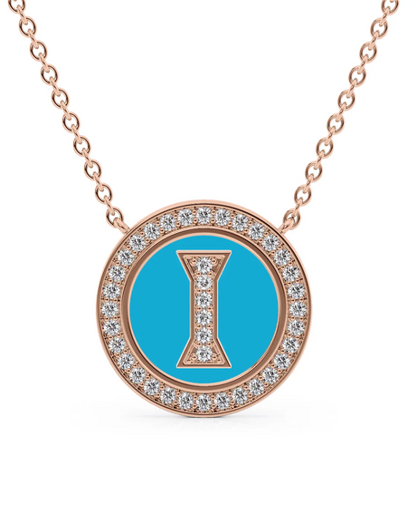 Initial Diamond Disk Pendant