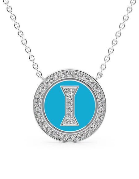 Initial Diamond Disk Pendant
