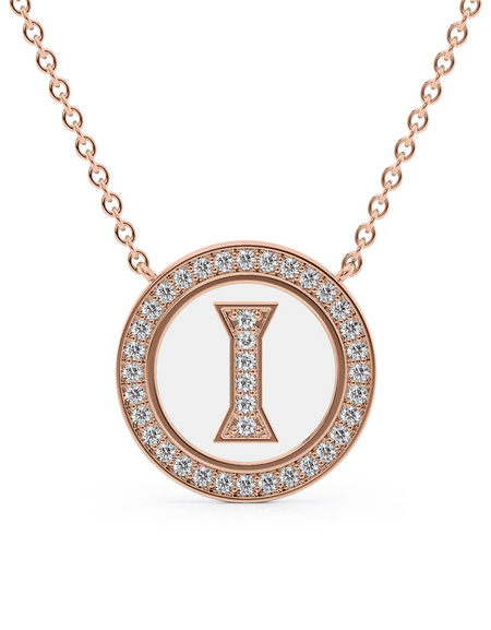 Initial Diamond Disk Pendant