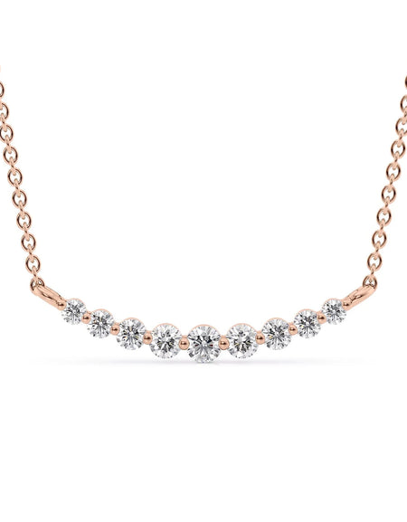 14k Rose Gold Curved Bubble Pendant