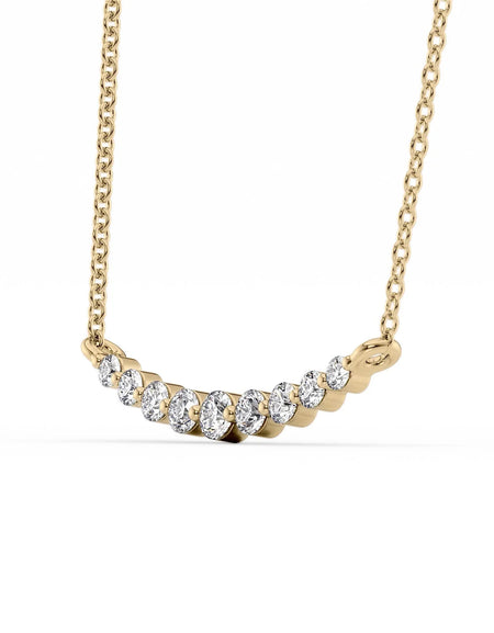 14k Yellow Gold Curved Bubble Pendant