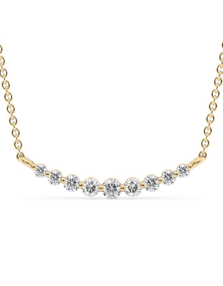 14k Yellow Gold Curved Bubble Pendant