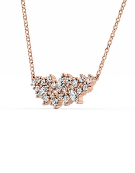 14k Rose Gold Cluster Pendant